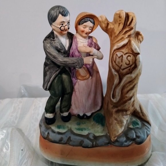 A Price Import Revolving Old Couple Music Figure 1970s - Picture 3 of 5
